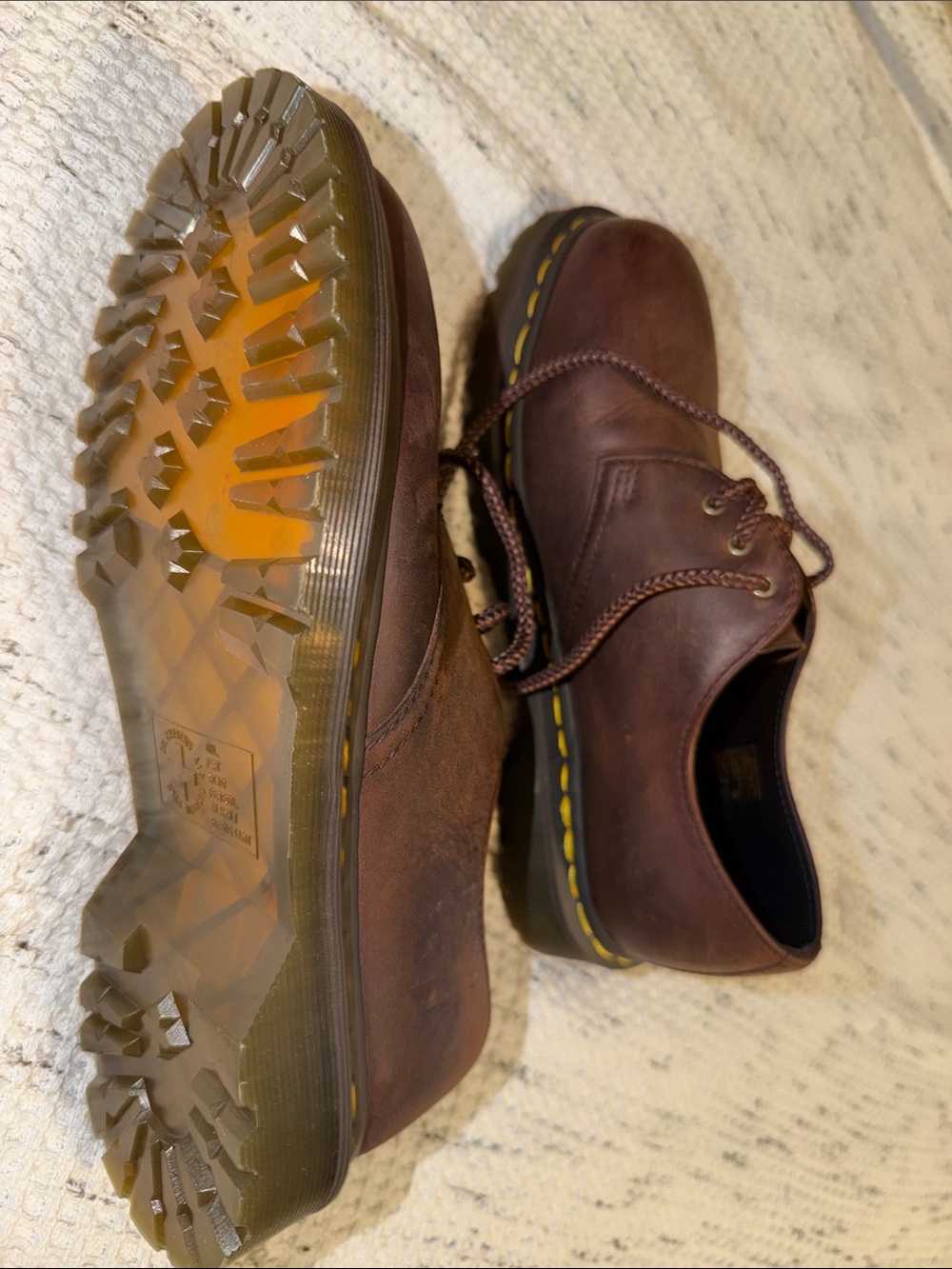 Dr. Martens Brown Leather 3-Eye Derby Shoes - Picture 5 of 5